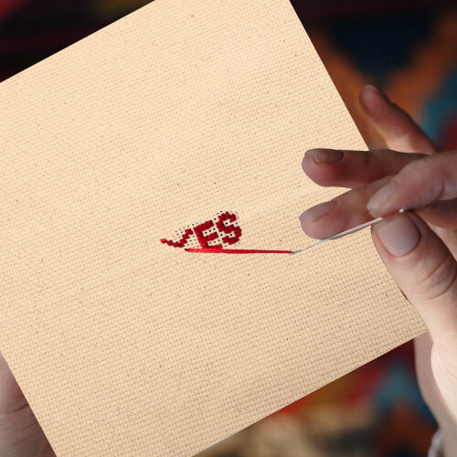 Cotton Beginner Embroidery Cloth Needlework Stitching Punch 2