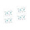 4 Pcs Lovely Cat Shape Rainbow Electrostatic Removable Glass Stickers 5