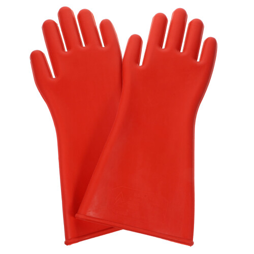 3Pairs Durable Red Rubber Electrical Insulated Gloves for Lineman Work 1