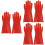 3Pairs Durable Red Rubber Electrical Insulated Gloves for Lineman Work 7