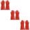 3Pairs Durable Red Rubber Electrical Insulated Gloves for Lineman Work 9