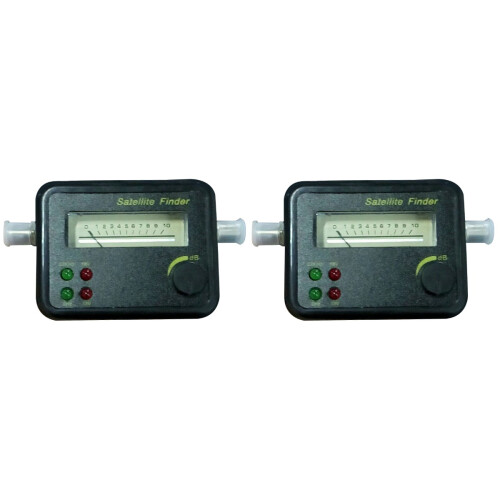2Pcs in-Line Satellite TV Receiver Black with LCD Backlight and Buzzer 1