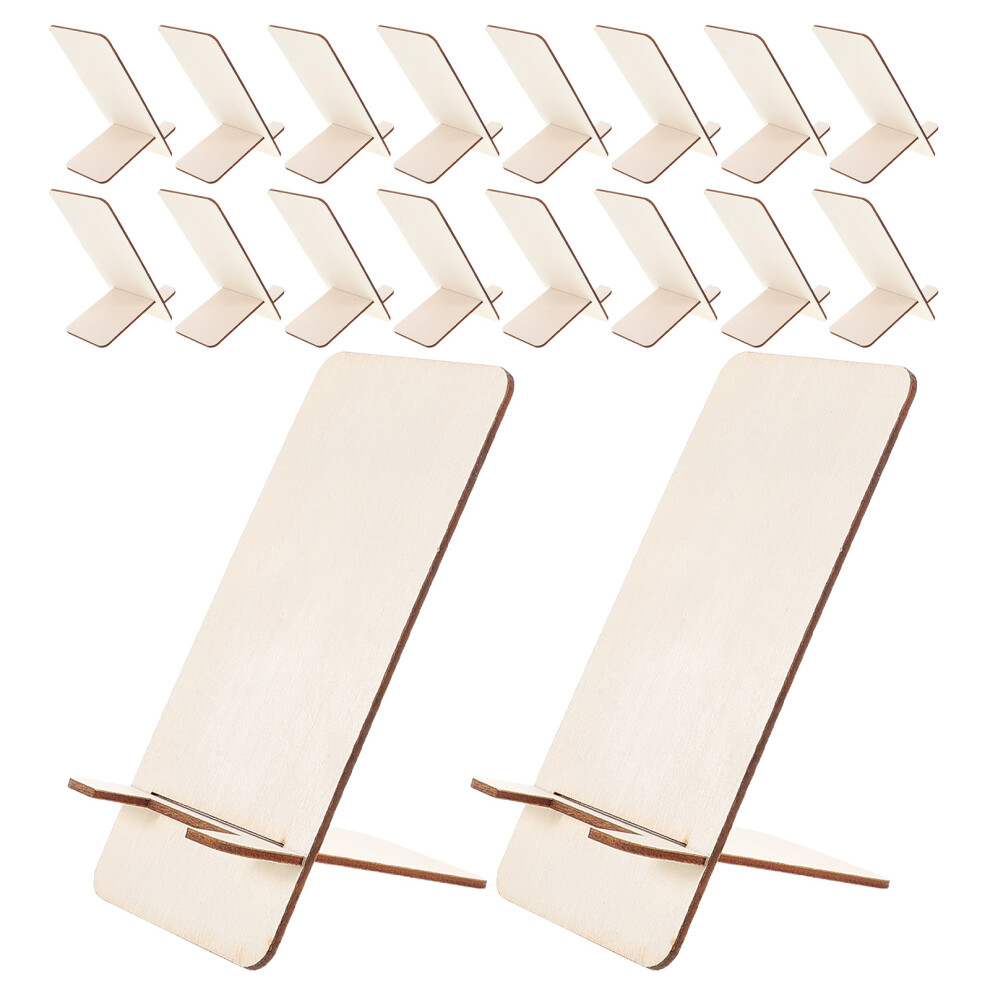 25Pcs Wood Phone Holder Stand - Desk Mobile Tablet Cradle 3594030950055