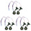 6 Pcs Mini Railroad Signal Lamp For Sand Table Decor 4