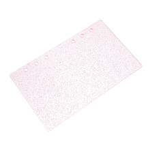 3Pcs A6 6-Hole Acrylic Glitter Binder Cover For Notebook Planner