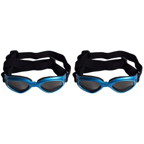 2Pcs Dog Sunglasses Pet Goggles Accessories (Blue) 1