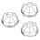 3Pcs Durable Metal Detector Covers Silver Fire Sprinkler Guards 8
