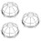 3Pcs Durable Metal Detector Covers Silver Fire Sprinkler Guards 9