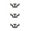 3Pcs Black ABS Misting Nozzles Rotating Spray Heads 4