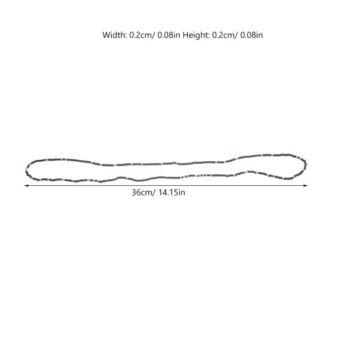 6Pz Collana Vita Elastica Perline Vacanza 1
