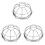 3Pcs Durable Metal Detector Covers Silver Fire Sprinkler Guards 4