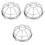 3Pcs Durable Metal Detector Covers Silver Fire Sprinkler Guards 5