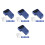 4Pcs Blue Rfid Copier ABS Handheld Portable Key Fob Duplicator 5