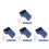4Pcs Blue Rfid Copier ABS Handheld Portable Key Fob Duplicator 4