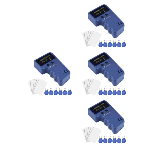 4Pcs Blue Rfid Copier ABS Handheld Portable Key Fob Duplicator 2