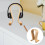 2pcs Headphone Display Hanger Desk Walnut Headphone Stand 9