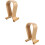 2pcs Headphone Display Hanger Desk Walnut Headphone Stand 6