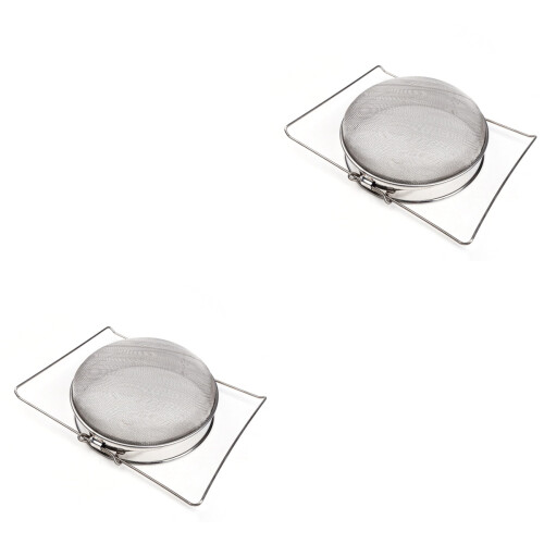 2Pcs Stainless Steel Double Sieve Honey Strainer Filter For Beekeeping 2