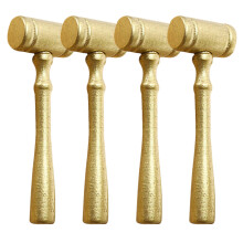 12Pz Gavel Giudice Legno Piccolo Dorato Martelletto Mini Per Bambini