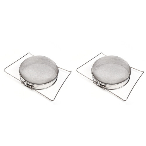 2Pcs Stainless Steel Double Sieve Honey Strainer Filter For Beekeeping 1