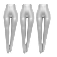 3Pz Manichino Gonfiabile Argento in PVC Per Mostra Jeans E Calze