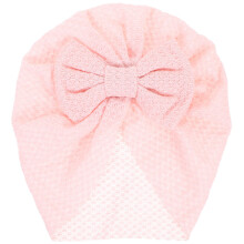 Cappello Rosa in Poliestere Soffice Con Fiocco