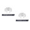 4Pz Per Argento Con Strass E Fascia Compleanno Festa 7