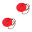 2Set A Disco Rossa Regolabile Per Bambini Giardino 10