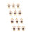 12 Pcs Tiny Stuffed Bears Plush Keychain Bag Hanging Decor 9