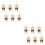 12 Pcs Tiny Stuffed Bears Plush Keychain Bag Hanging Decor 8