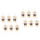 12 Pcs Tiny Stuffed Bears Plush Keychain Bag Hanging Decor 6