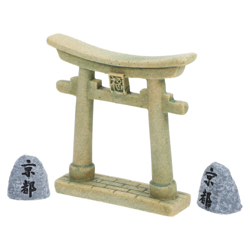 Set Statua In Resina Torii Gate Per Acquario 2