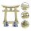 Set Statua In Resina Torii Gate Per Acquario 6