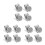 12Pz Clip Metallo Per Bretelle Multiuso Moda Argento Uomo 6