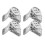 12Pz Clip Metallo Per Bretelle Multiuso Moda Argento Uomo 3