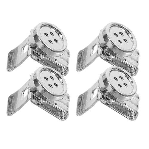 12Pz Clip Metallo Per Bretelle Multiuso Moda Argento Uomo 2