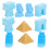 5Set Miniatura Resina Statue Egizie 3