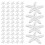 100Pz Ornamenti Stelle Marine Legno Bianco Per Decor E 10