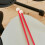 1 paio bacchette timpani con testa in feltro rosso, doppia testa 5