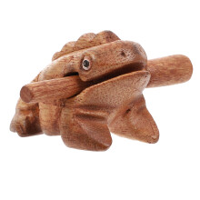 1 Set Oggetto Sonoro A Forma Rana In Legno Per Fortuna