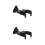 2Set Staffa Da Per Ukulele E Chitarra, Design Nero 5