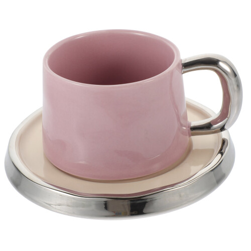 1Set Tazza in Rosa Con Per , Tè E Latte 2