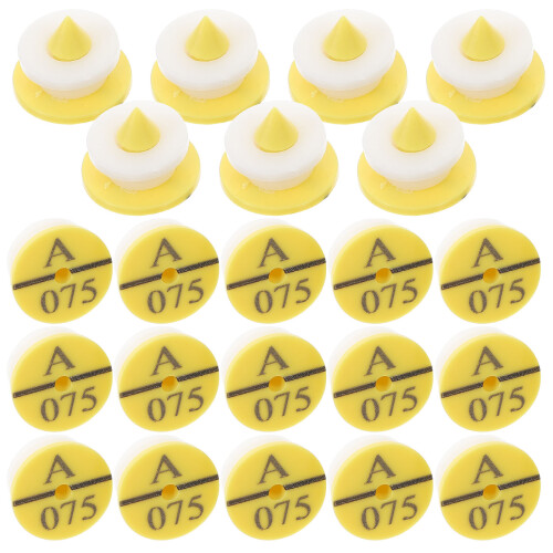 200Pz Tag Orecchie Animali Gialla Per Conigli E Bestiame 1