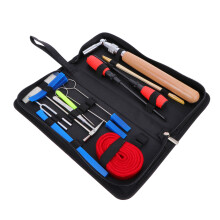 16Pz Kit Accordatura Piano Strumenti Nylon Legno Tela Nero Completo
