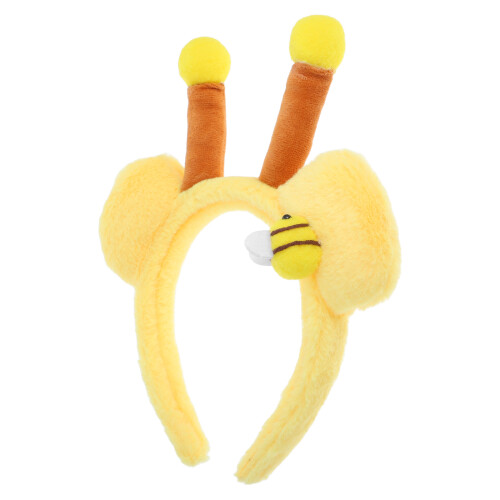 2Pz Fascia Gialla Con Orecchie Orso E Antenne Ape Per Feste E Costumi 1