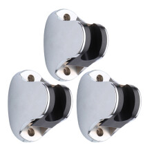 3Pz Staffe Per Doccia in ABS Argento, Base Regolabile Per Bagno