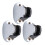 3Pz Staffe Per Doccia in ABS Argento, Base Regolabile Per Bagno 1