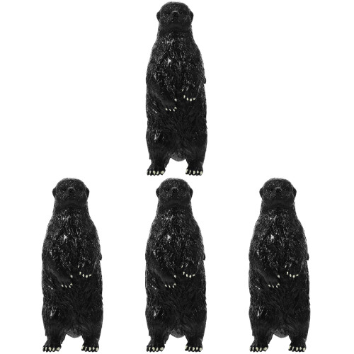 4Pz Figurine Animali Realistiche Nero in Per Decor Desktop 2