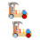 2 Set Auto Con Cacciavite In Legno Montessori Per Bambini 9
