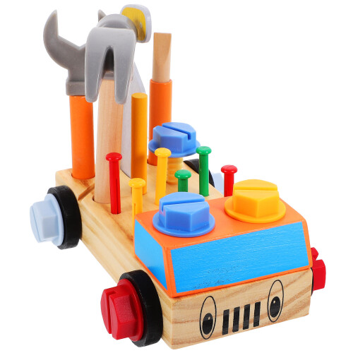2 Set Auto Con Cacciavite In Legno Montessori Per Bambini 1